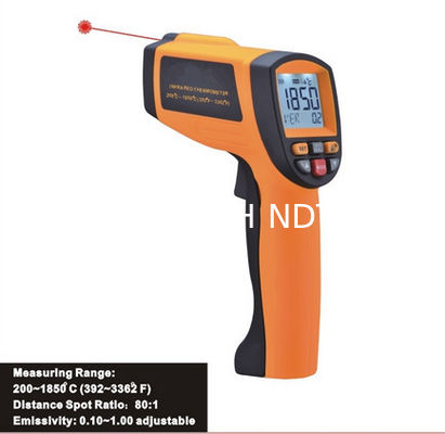 Precise non-contact safe laser IR thermometer, Handheld infrared thermometer 200 ~ 1850℃ مزود
