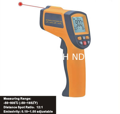 900℃ Gun Type Digital Portable Laser Infrared Thermometer Hygro Thermometer IR900 مزود